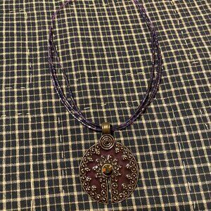 Floating Necklace on Purple Wire Approx 19 inches 5/$25